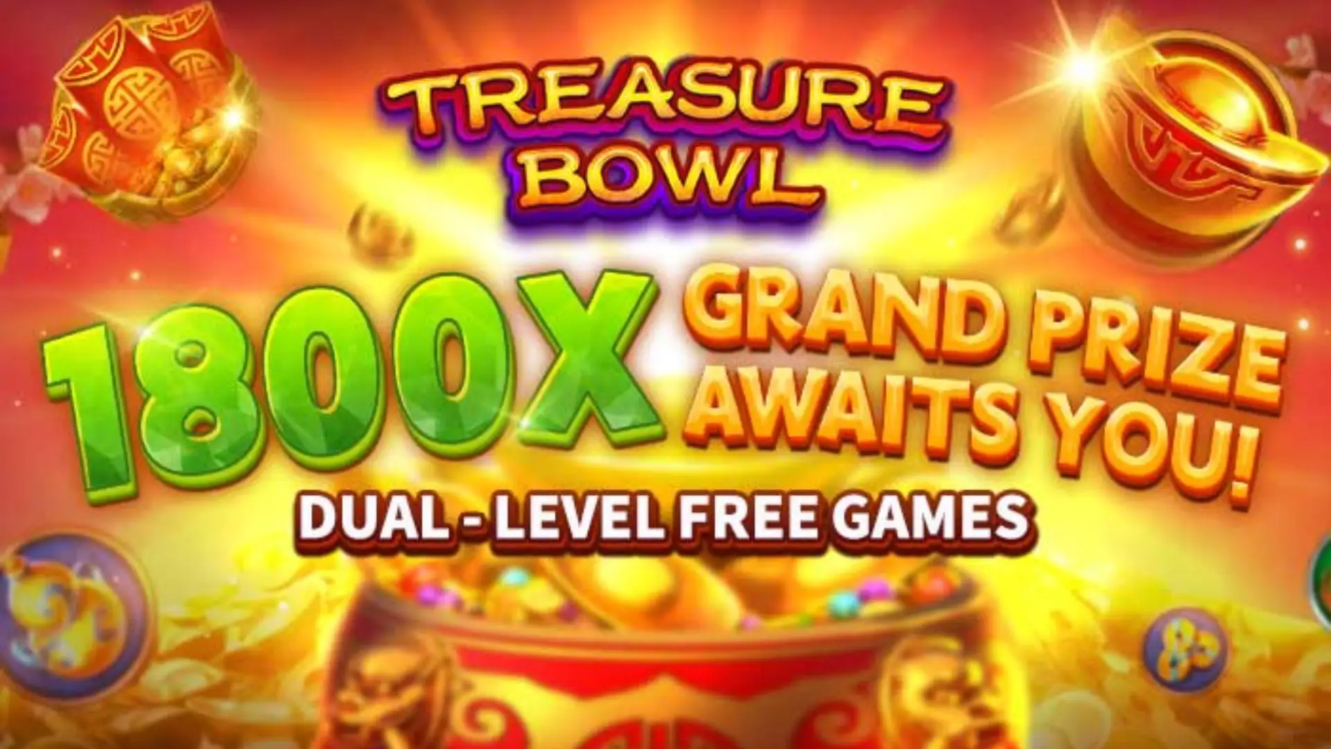 Multiplicadores Treasure Bowl llllgame - 7777x Máximo com Tigela Dourada